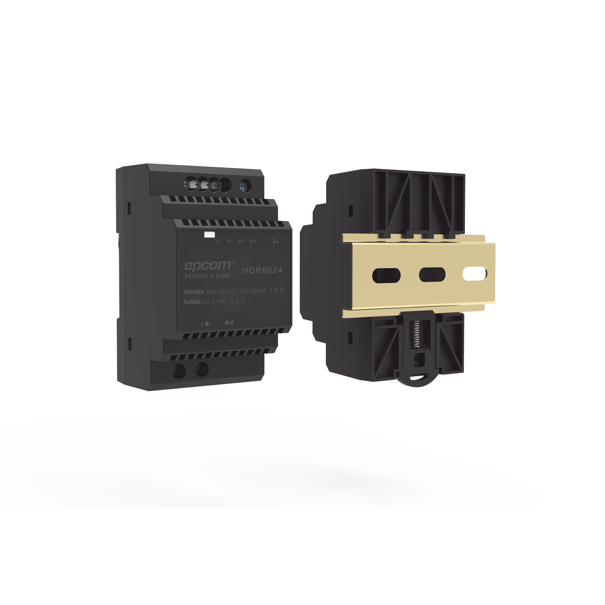 Fuente de Poder Industrial Entrada: 100-240 Vca / Salida: 24 Vcc/ 2.5 A/ 60 W/ Riel Din