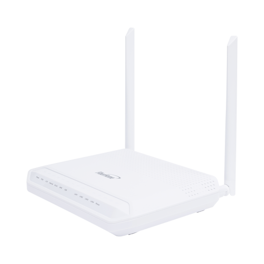 ONU GPON WiFi (2.4/5 GHz), 2 Antenas de 5 dBi, Compatible con OLTs de Terceros, MIMO 2x2, 4 puertos Gigabit + 1 POTS + USB, conector SC/UPC, (GestiÃ³n WAN desde la Interfaz de la ONU)