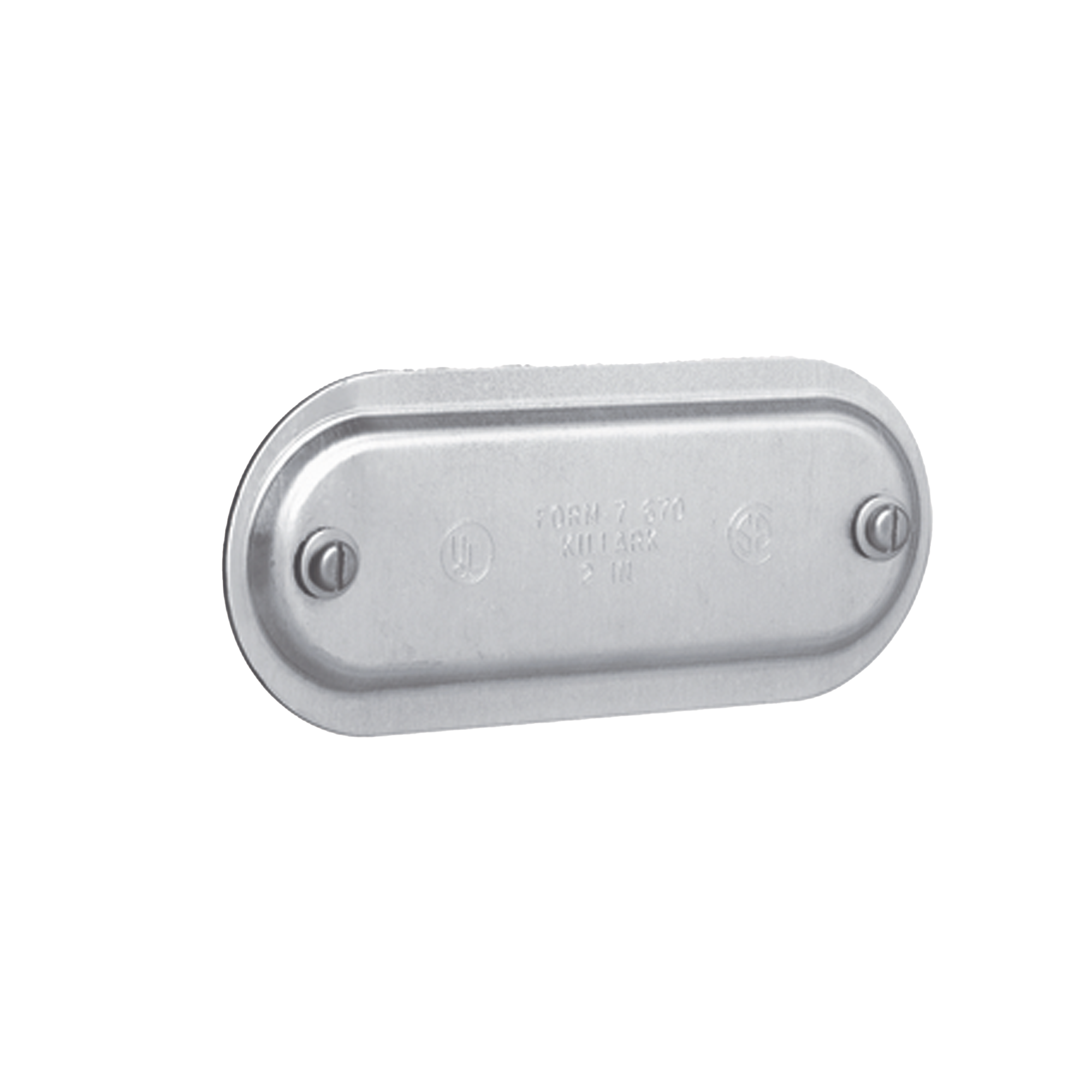 Tapa de Aluminio para Caja Condulet Ovalada de 3/4".