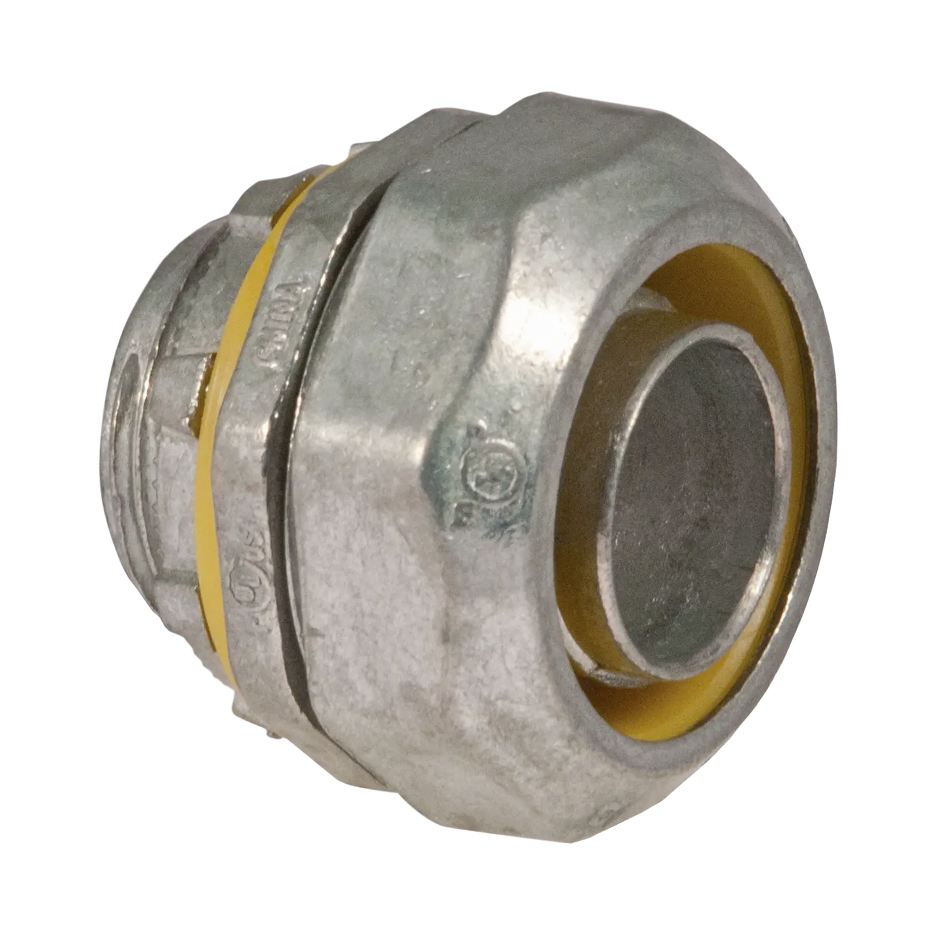 Conector recto metÃ¡lico para tuberÃ­a liquidtight de 1/2" (13 mm).