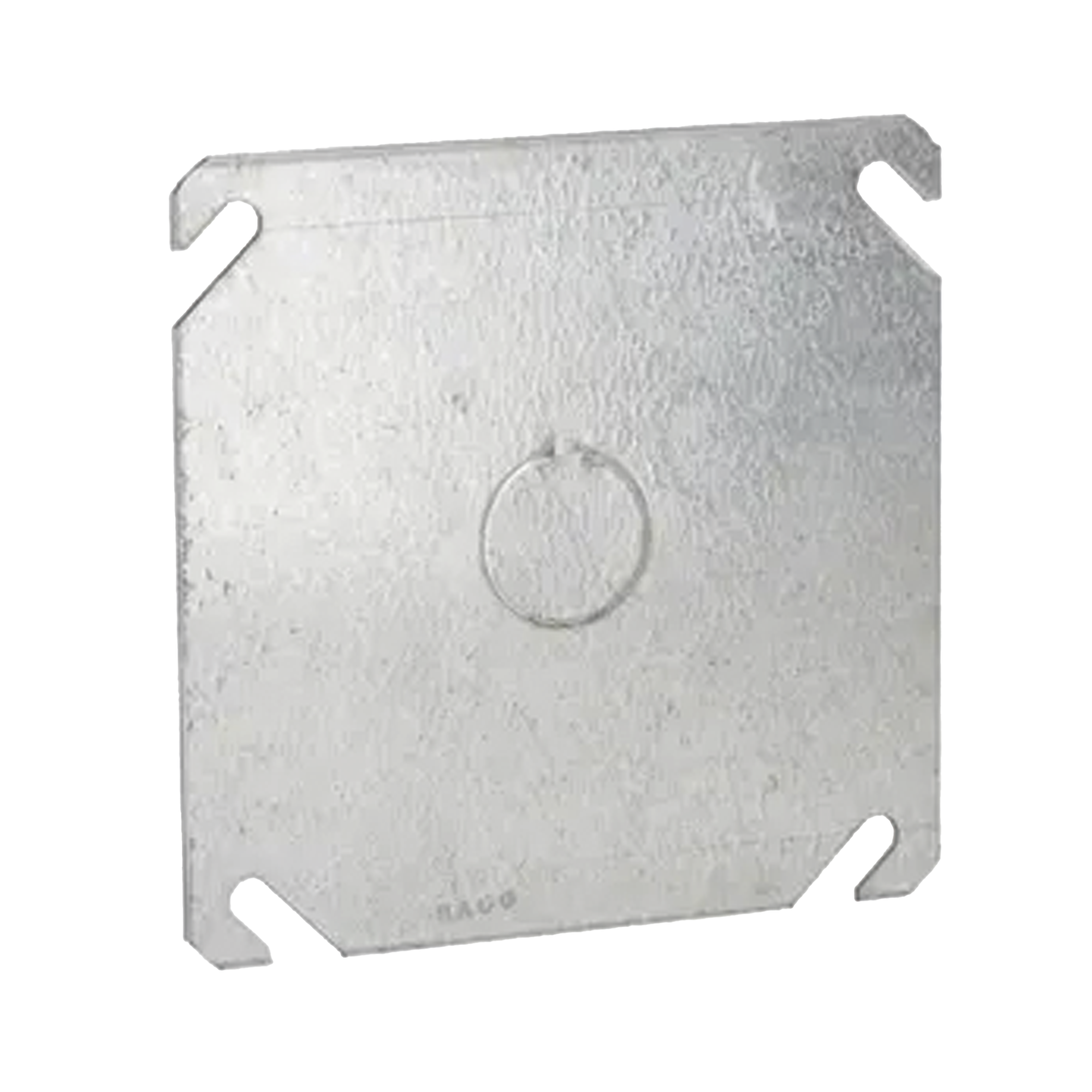 Tapa Cuadrada con Entrada de 1/2 para caja de 4".