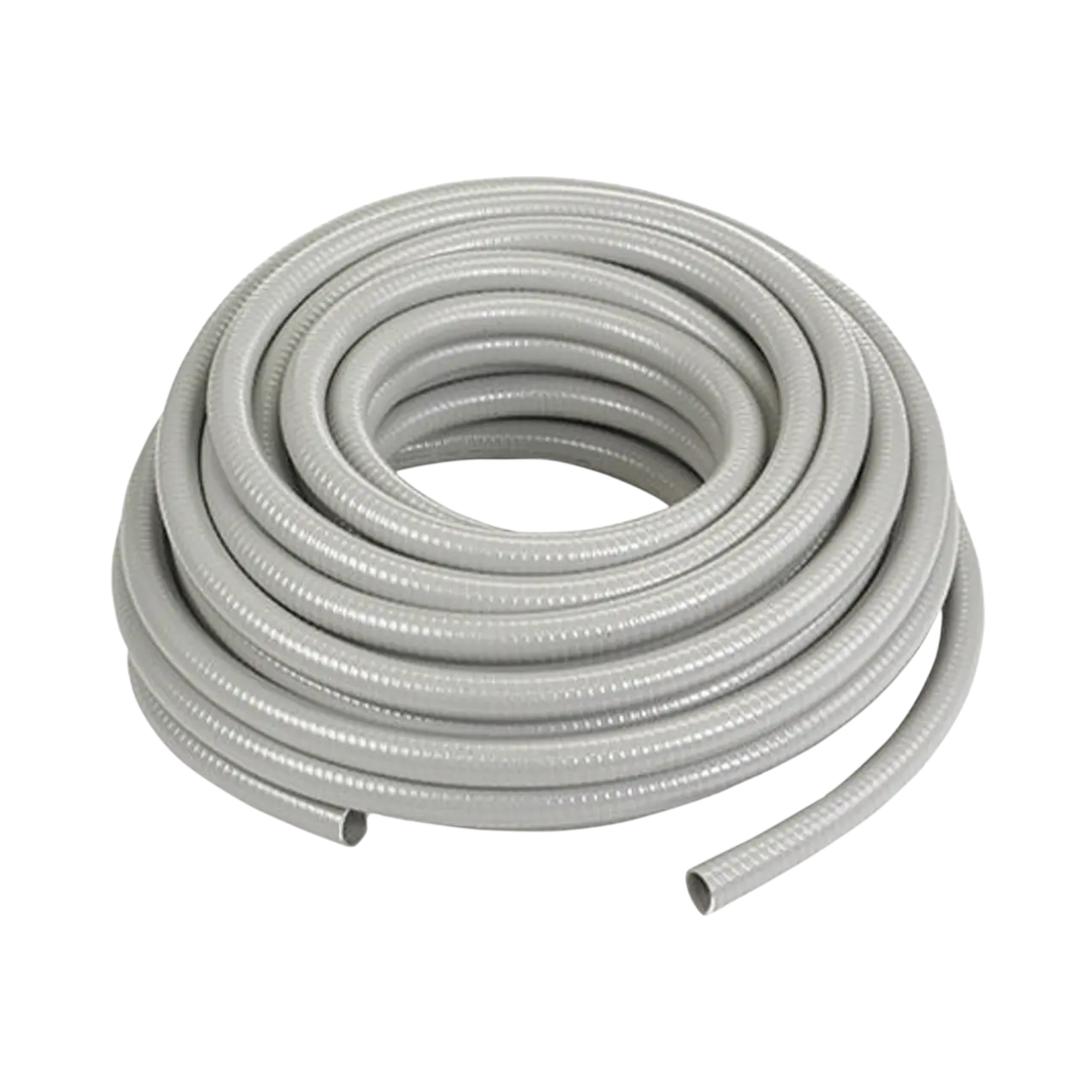 Manguera hermÃ©tica flexible tipo PolyTuff no metÃ¡lica, gris de 2" y 50 pies. Uso comercial/industrial.