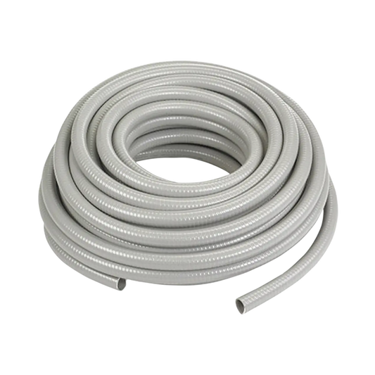 Manguera hermÃ©tica flexible tipo PolyTuff no metÃ¡lica, gris de 2" y 50 pies. Uso comercial/industrial.