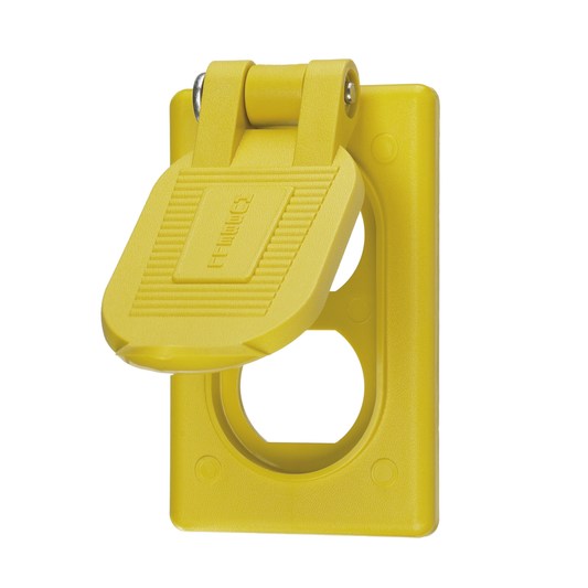 Tapa Resistente a Intemperie para Contacto DÃºplex/ Color Amarillo/ Grado Marino.