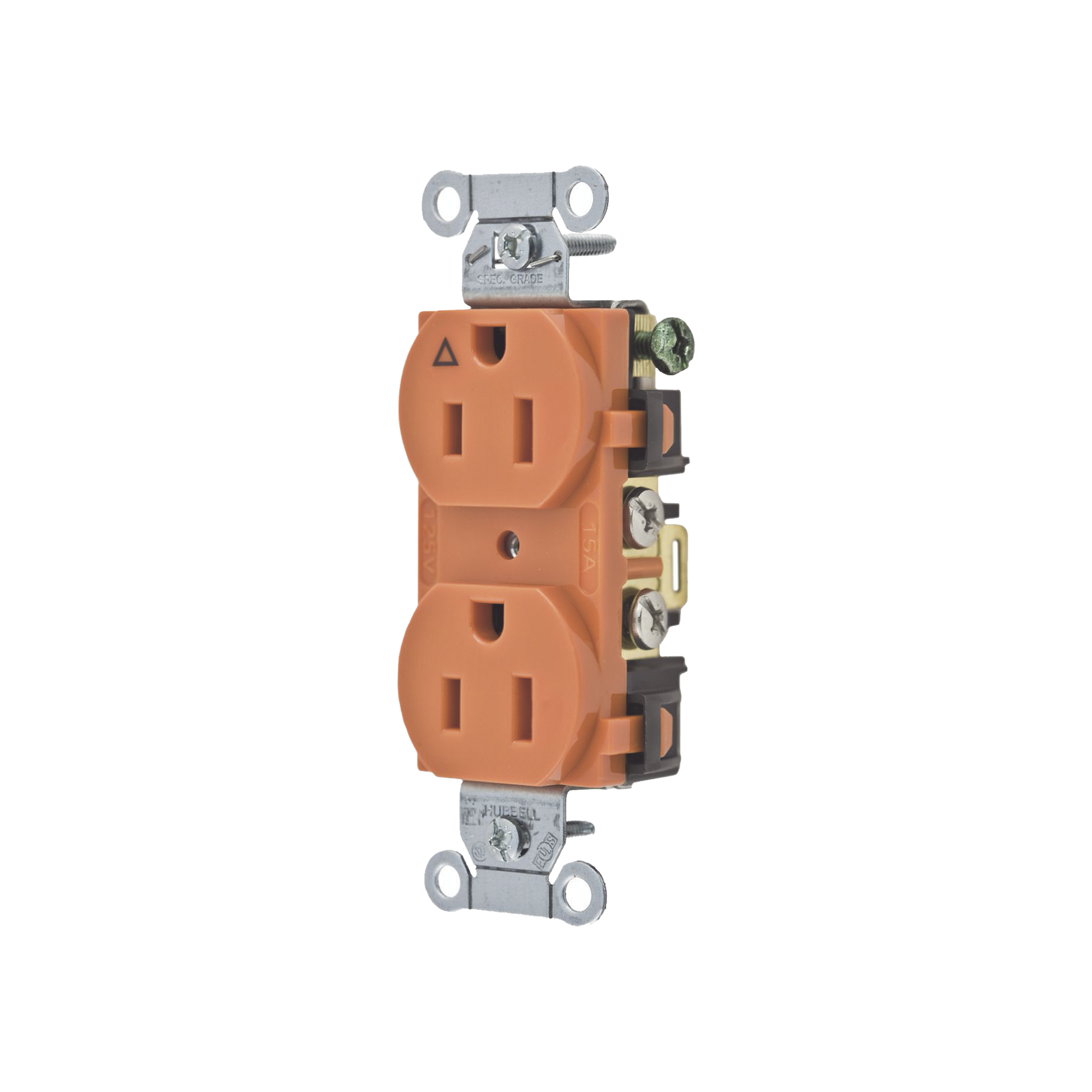 Contacto DÃºplex ConexiÃ³n a Tierra Aislada/ 15A 125V/ 2 polos 3 Hilos/ Nema 5-15R /Grado Comercial/ Color Naranja.