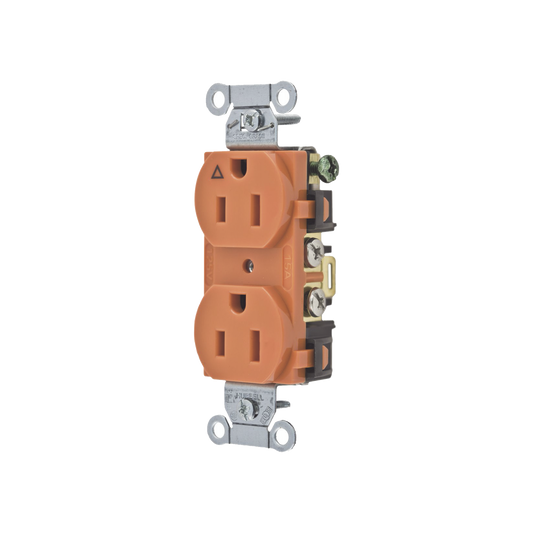 Contacto DÃºplex ConexiÃ³n a Tierra Aislada/ 15A 125V/ 2 polos 3 Hilos/ Nema 5-15R /Grado Comercial/ Color Naranja.