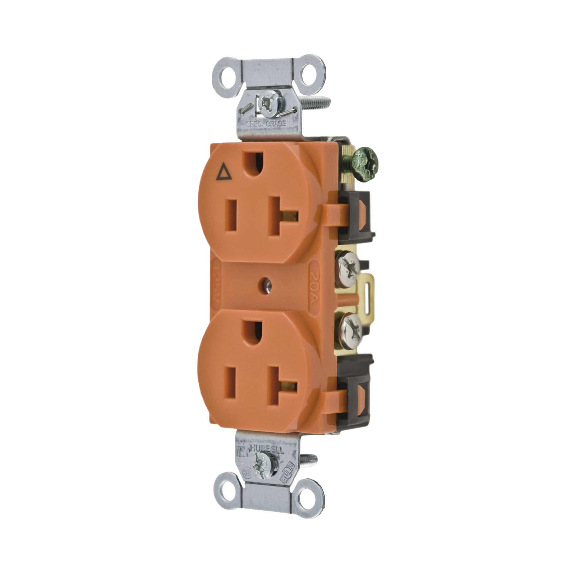 Contacto DÃºplex ConexiÃ³n a Tierra Aislada/ 20 A 125 V/ 2 polos 3 Hilos/ Color naranja/ Nema 5- 20R/ Grado Comercial.