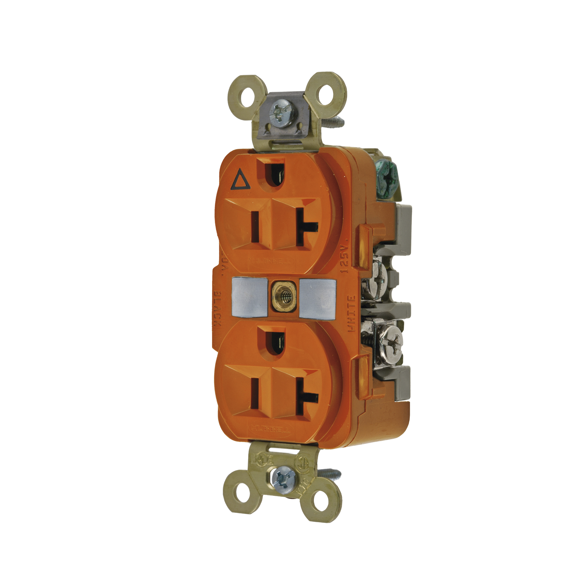 Contacto DÃºplex ConexiÃ³n a Tierra Aislada/ 20 A 125 V/ 2 polos 3 Hilos/ Color Naranja/ Nema 5- 20R/ Grado Industrial.