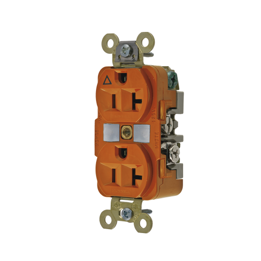 Contacto DÃºplex ConexiÃ³n a Tierra Aislada/ 20 A 125 V/ 2 polos 3 Hilos/ Color Naranja/ Nema 5- 20R/ Grado Industrial.