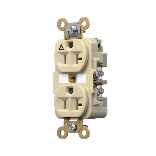 Contacto DÃºplex ConexiÃ³n a Tierra Aislada/ 20 A 125 V/ 2 polos 3 Hilos/ Color Marfil/ Nema 5- 20R/ Grado Industrial.