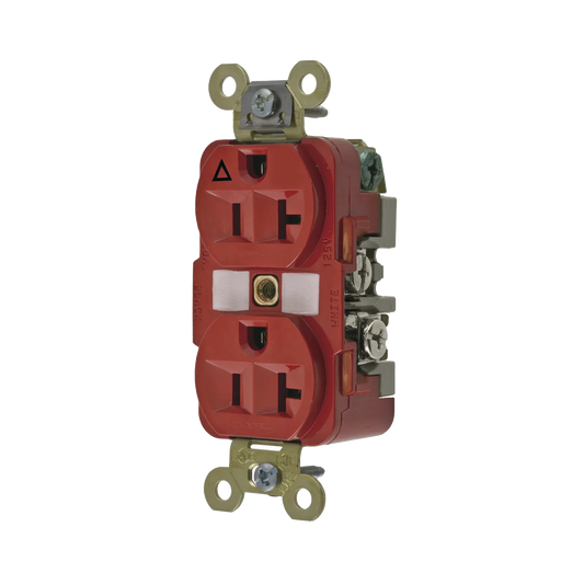 Contacto DÃºplex ConexiÃ³n a Tierra Aislada/ 20 A 125 V/ 2 polos 3 Hilos/ Color Rojo/ Nema 5- 20R/ Grado Industrial.