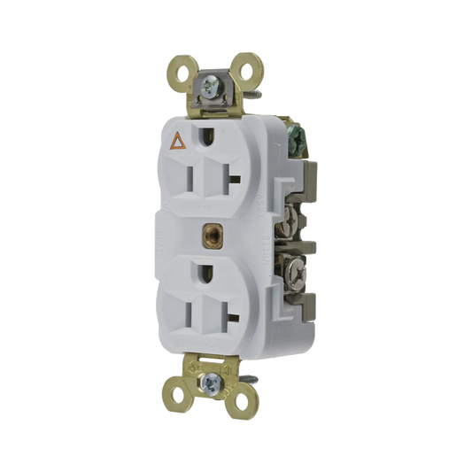 Contacto DÃºplex ConexiÃ³n a Tierra Aislada/ 20 A 125 V/ 2 polos 3 Hilos/ Color Blanco/ Nema 5- 20R/ Grado Industrial.