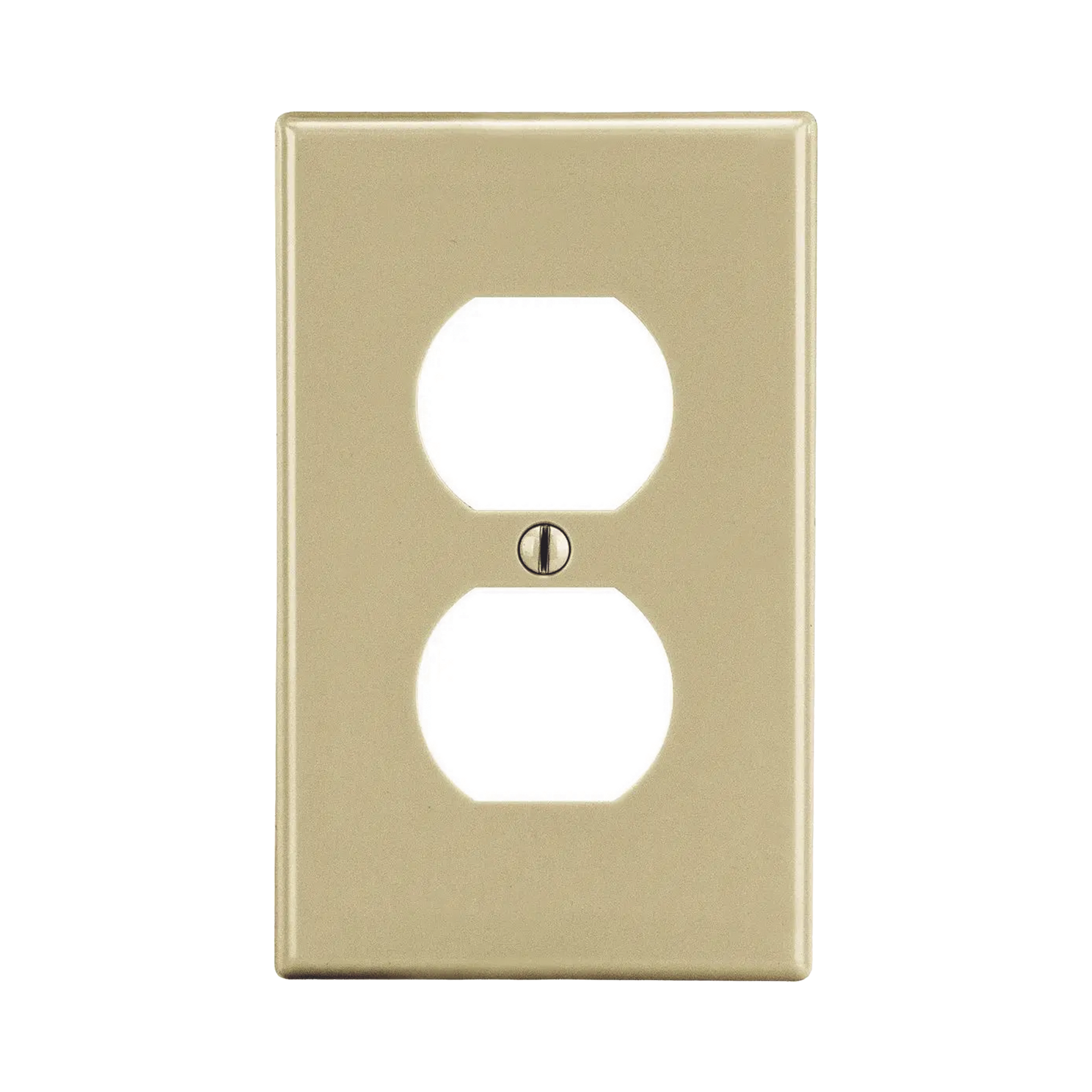 Placa de Pared para Contacto Duplex Color Marfil.