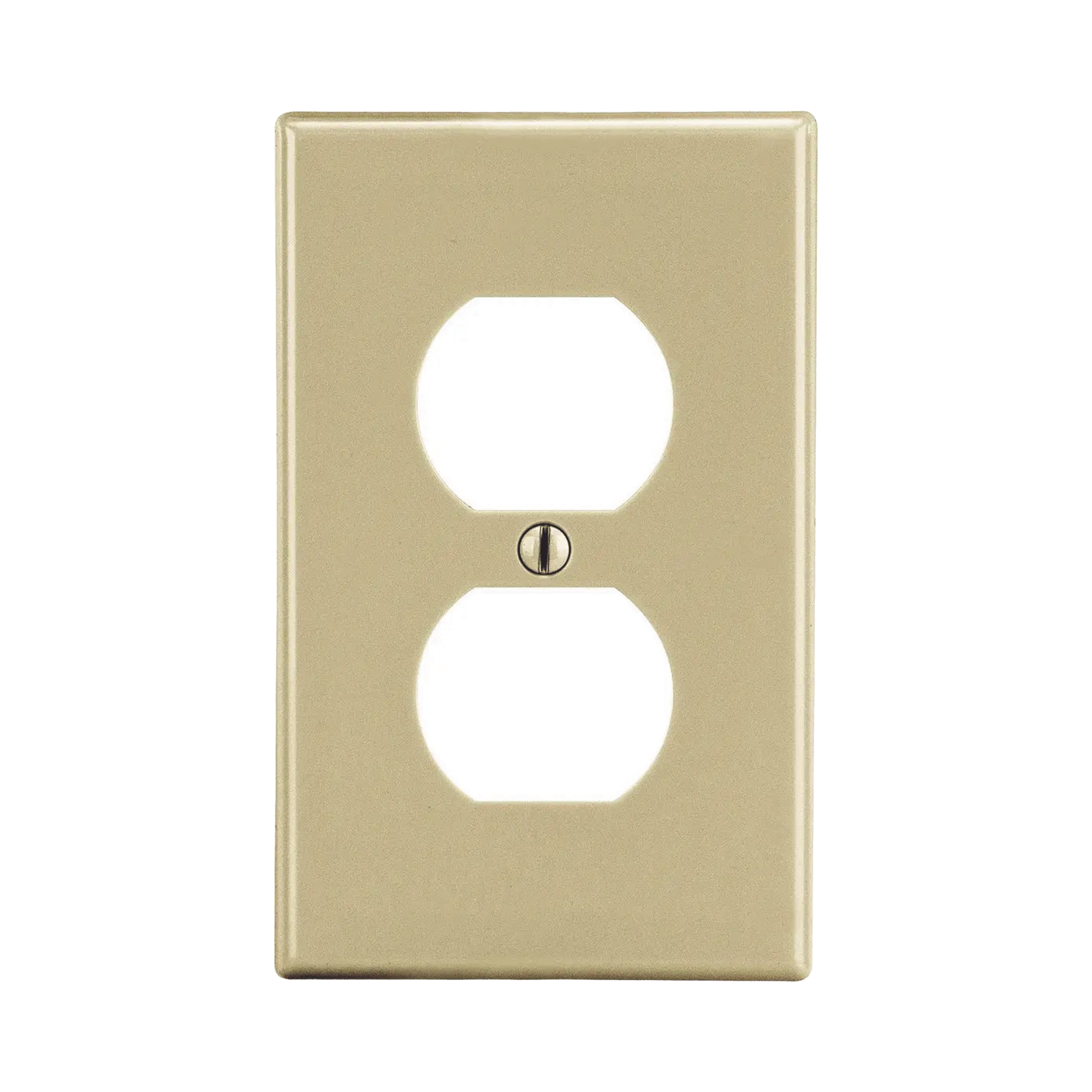 Placa de Pared para Contacto Duplex Color Marfil.