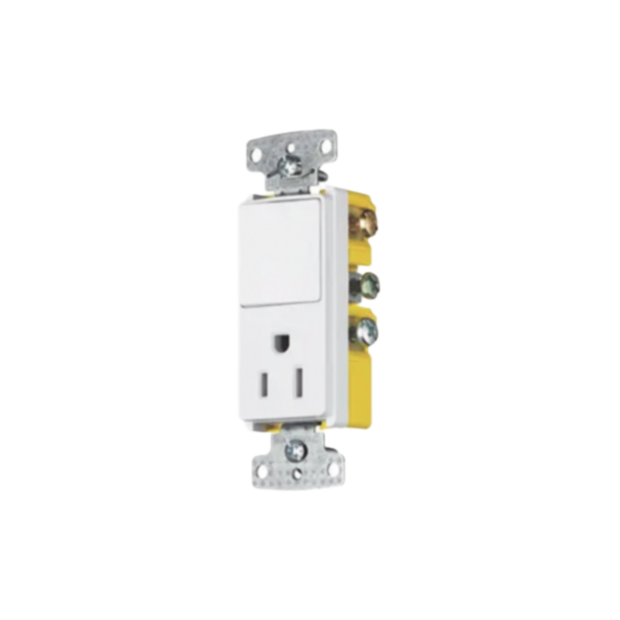 CombinaciÃ³n de Contacto y Apagador Decorador 15A 125V/ Color  Blanco.