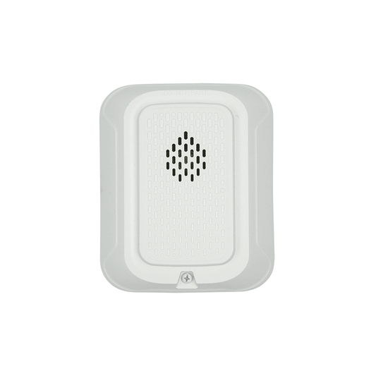 Sirena para Montaje en Pared, 12 a 24 Vcc, Color Blanco, Nuevo DiseÃ±o Moderno y Elegante y Menor Consumo de Corriente