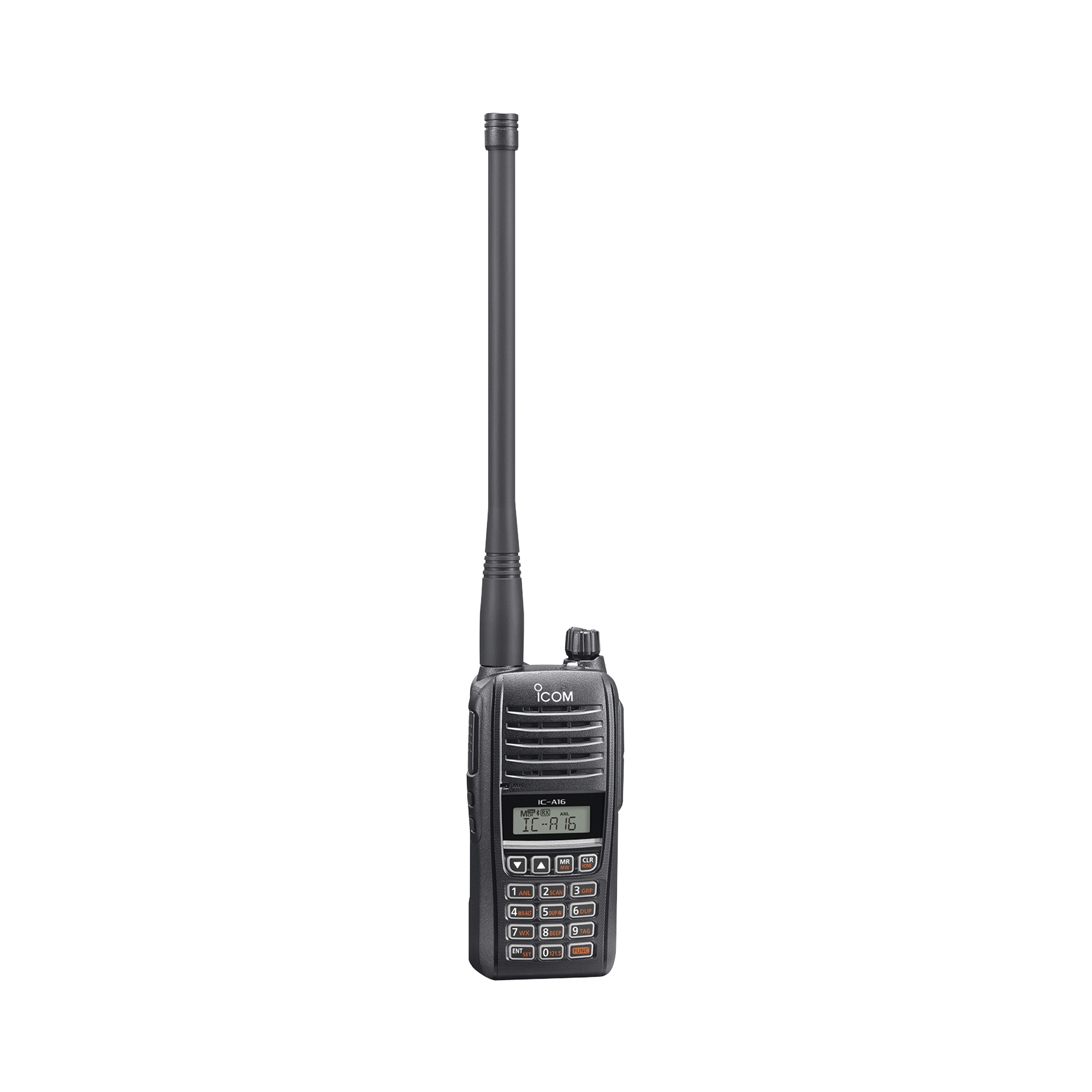 Radio portÃ¡til aÃ©reo con Bluetooth incluido, rango de frecuencia 118-136.99166MHz, 6W PEP, 200 canales alfanumÃ©ricos, pantalla de 8 caracteres, incluye: baterÃ­a, cargador, antena y clip