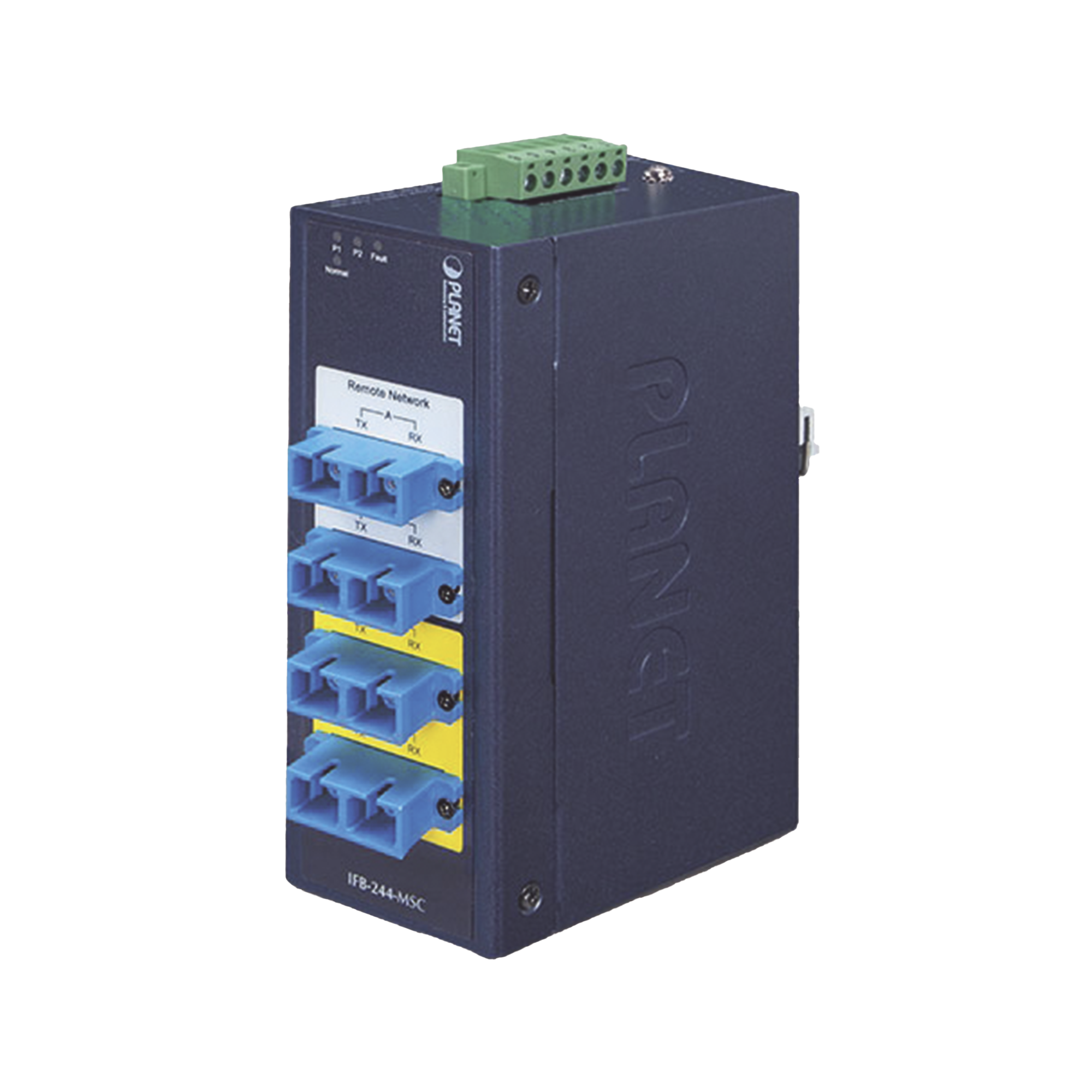 Switch Industrial Bypass de Fibra Optica Multimodo con Conector SC de 2 Canales