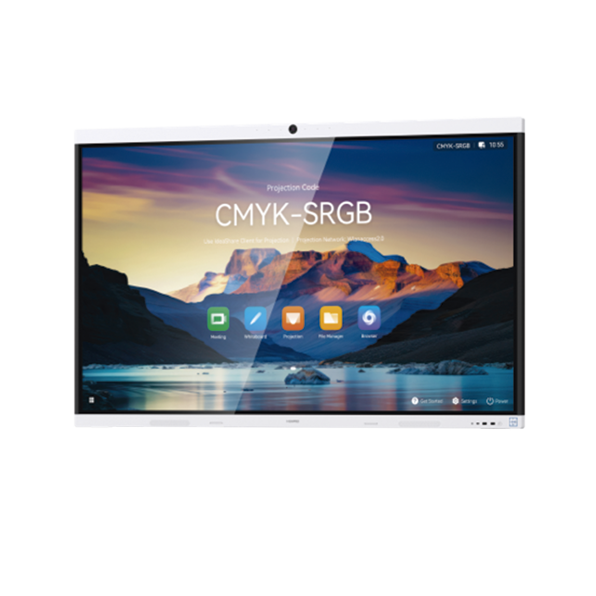 HUAWEI IdeaHub B3, Pantalla interactiva para Colaboración Inteligente, 65", 4K UHD, Harmony, Wi-Fi 6, Seguimiento de Voz, BYOM, Administración desde la Nube Gratis, blanco Jade