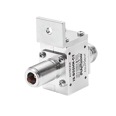 Protector RF Coaxial Para 125 a 1000 MHz Con Ceja Frontal Con Conectores N Hembra en Ambos Lados, 50 Î©