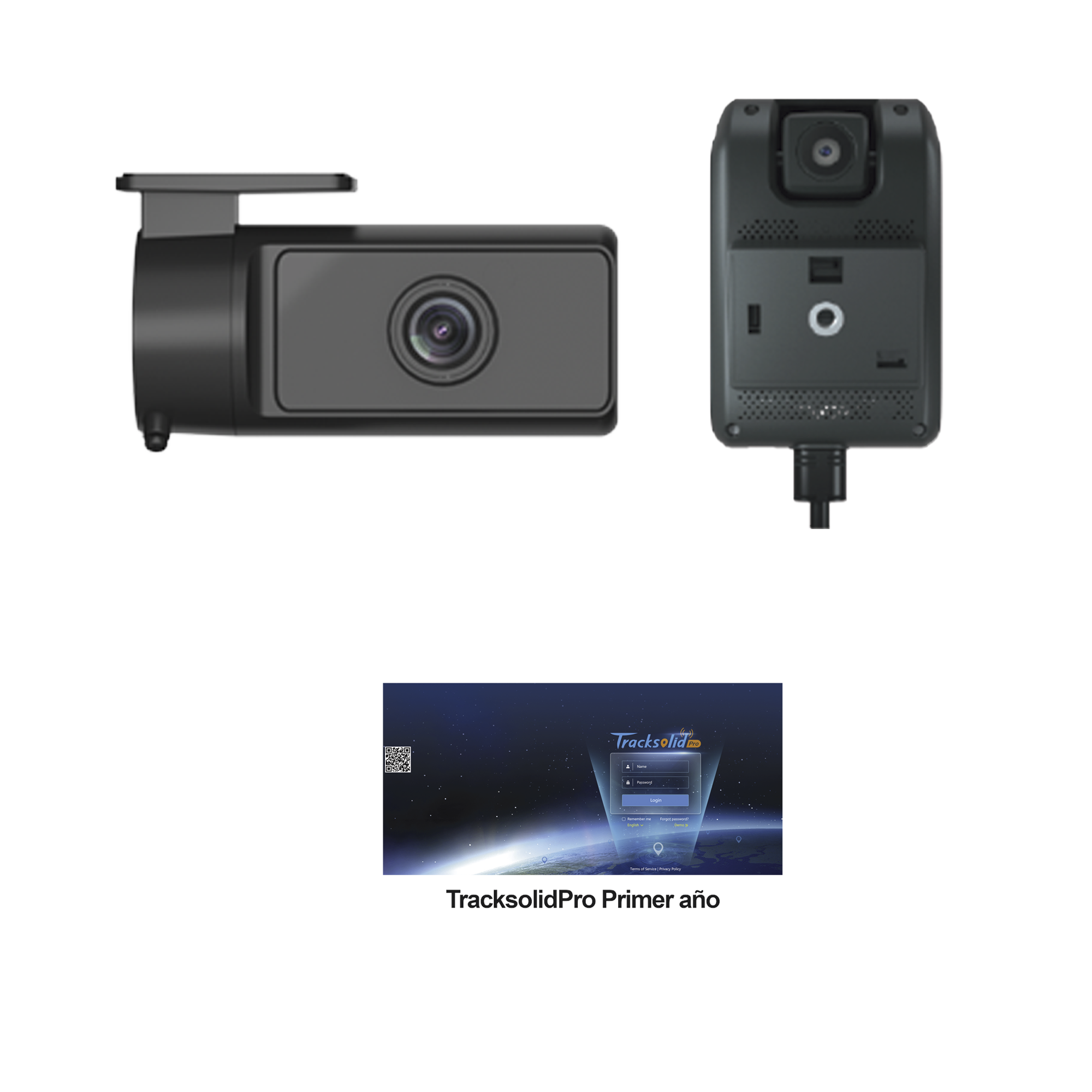 KIT Dashcam con sistema de control ADAS (asistencia de manejo) y Camara de cabina (CI03) / Multiples alarmas /ComunicaciÃ³n dos vÃ­as / ideal para flotas vehiculares / Facil instalacio / Incluye primer aÃ±o de plataforma TrackSolidPro
