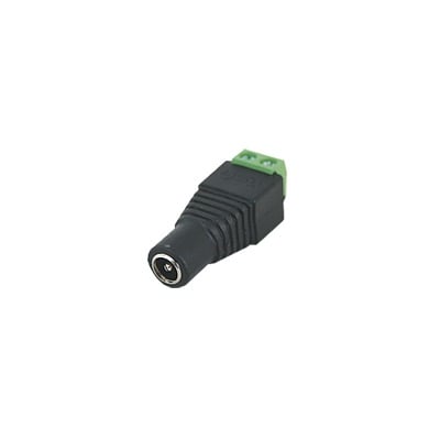 Adaptador Hembra Tipo Jack de 3.5 mm polarizado de 12 Vcc / Terminales Tipo Tornillo / Polarizado (+/-) / Ideal para CÃ¡maras de Video Vigilancia.