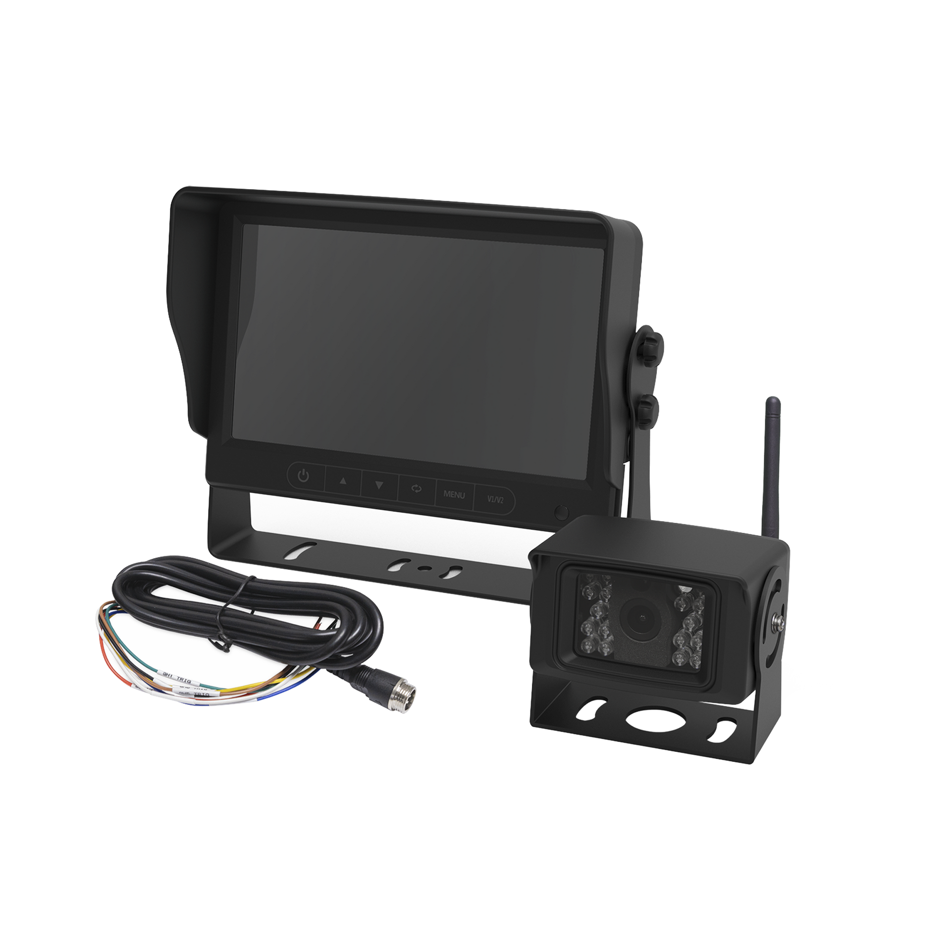 Sistema Profesional InalÃ¡mbrico de CÃ¡mara de Reversa y Monitor para VehÃ­culos de Trabajo y Montacargas