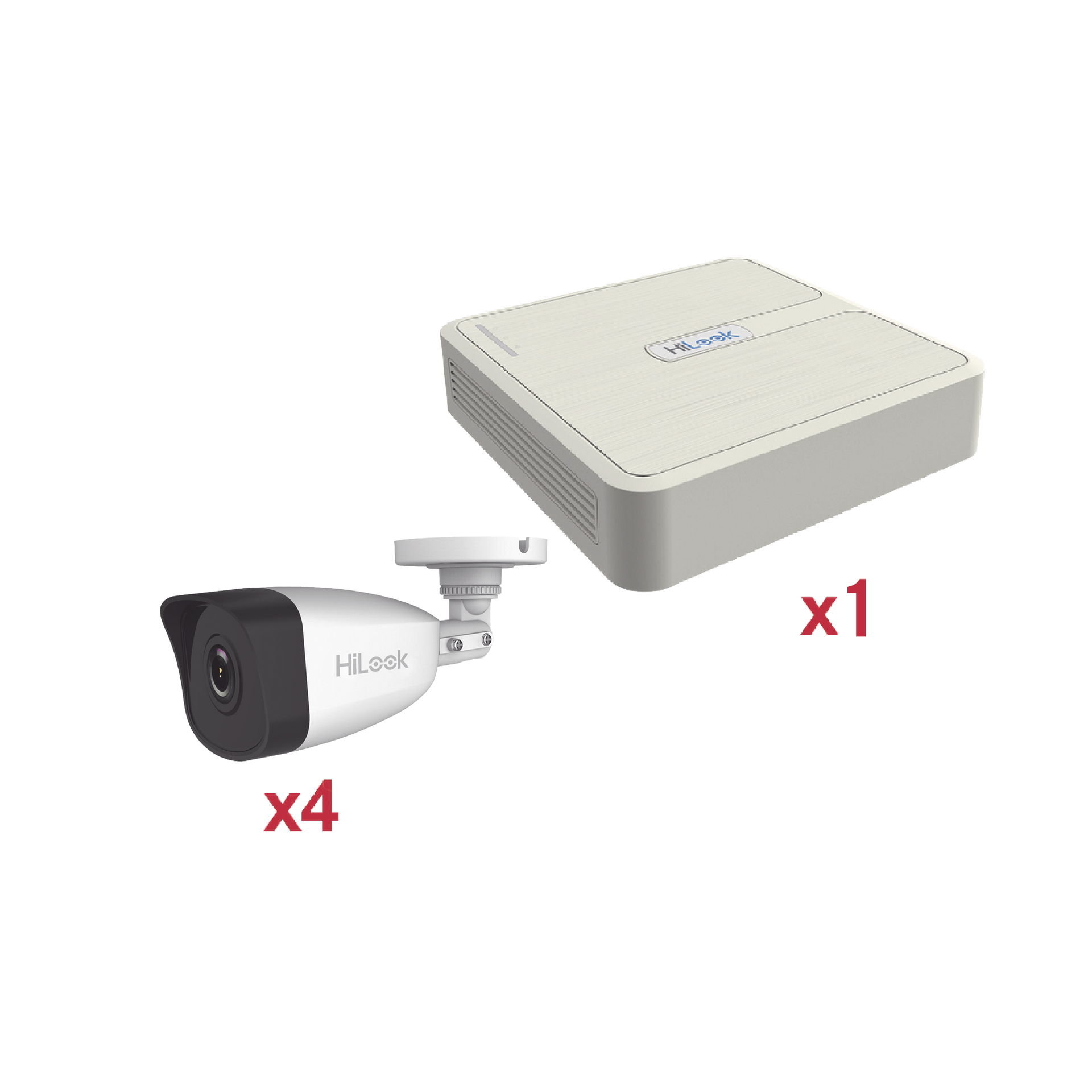 Kit IP 1080p (2 Megapixel) / NVR de 4 Canales con 4 Puertos PoE / 4 CÃ¡maras IP Bala para Exteior