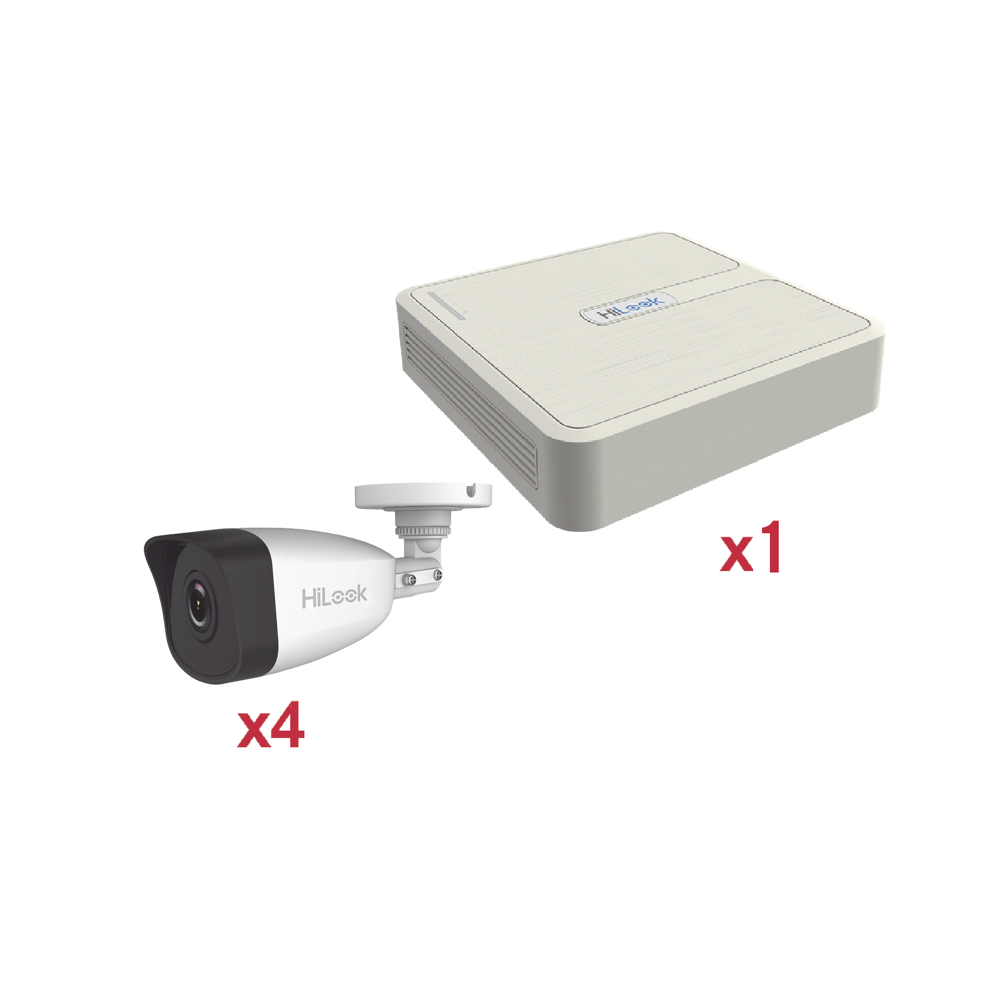 Kit IP 1080p (2 Megapixel) / NVR de 4 Canales con 4 Puertos PoE / 4 CÃ¡maras IP Bala para Exteior