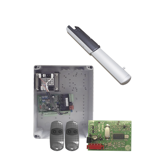 Kit de Operadores para Automatizar Portones Vehiculares Abatibles de 2 hojas / 3 m / 400 kg / Uso residencial