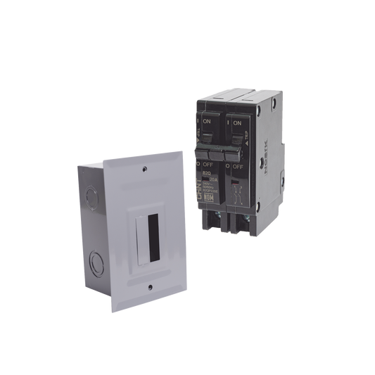 Kit Centro de Carga para empotrar con 1 Interruptor TÃ©rmico de 2 Polos, 15Amp 120/240Vca 10kA.