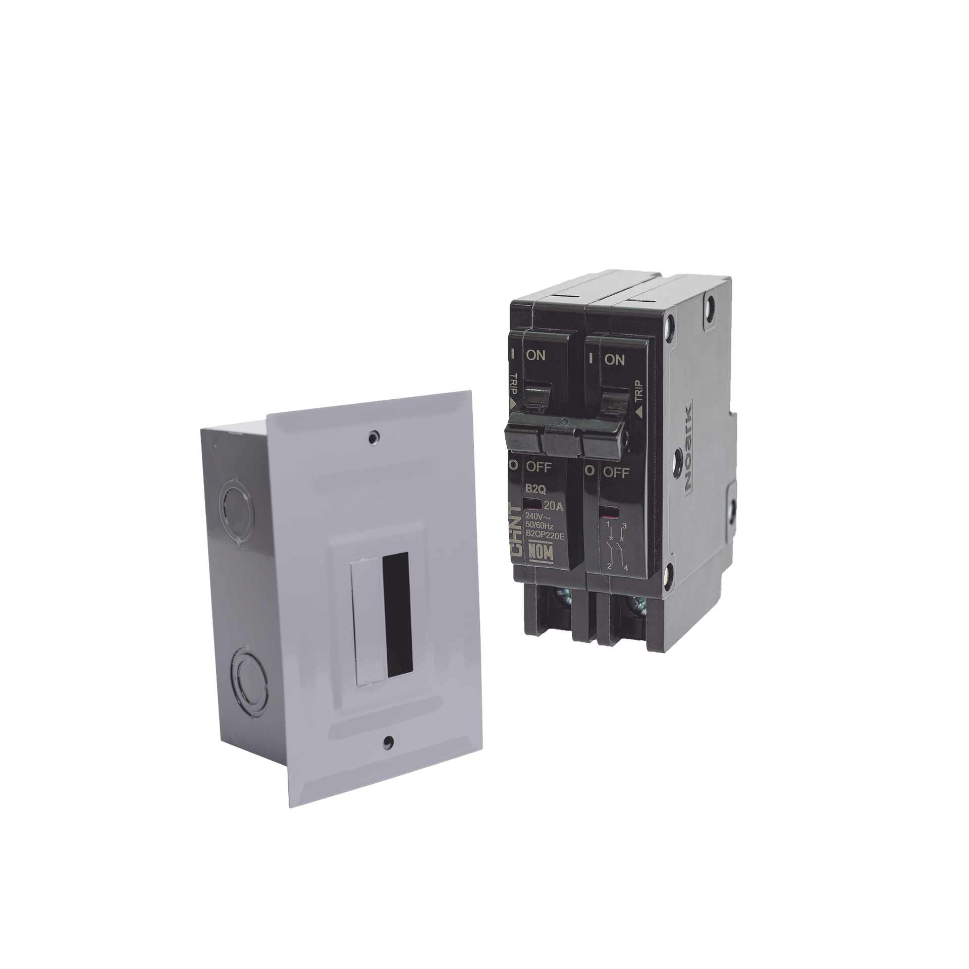 Kit Centro de Carga para empotrar con 1 Interruptor TÃ©rmico de 2 Polos, 30Amp 120/240Vca 10kA.