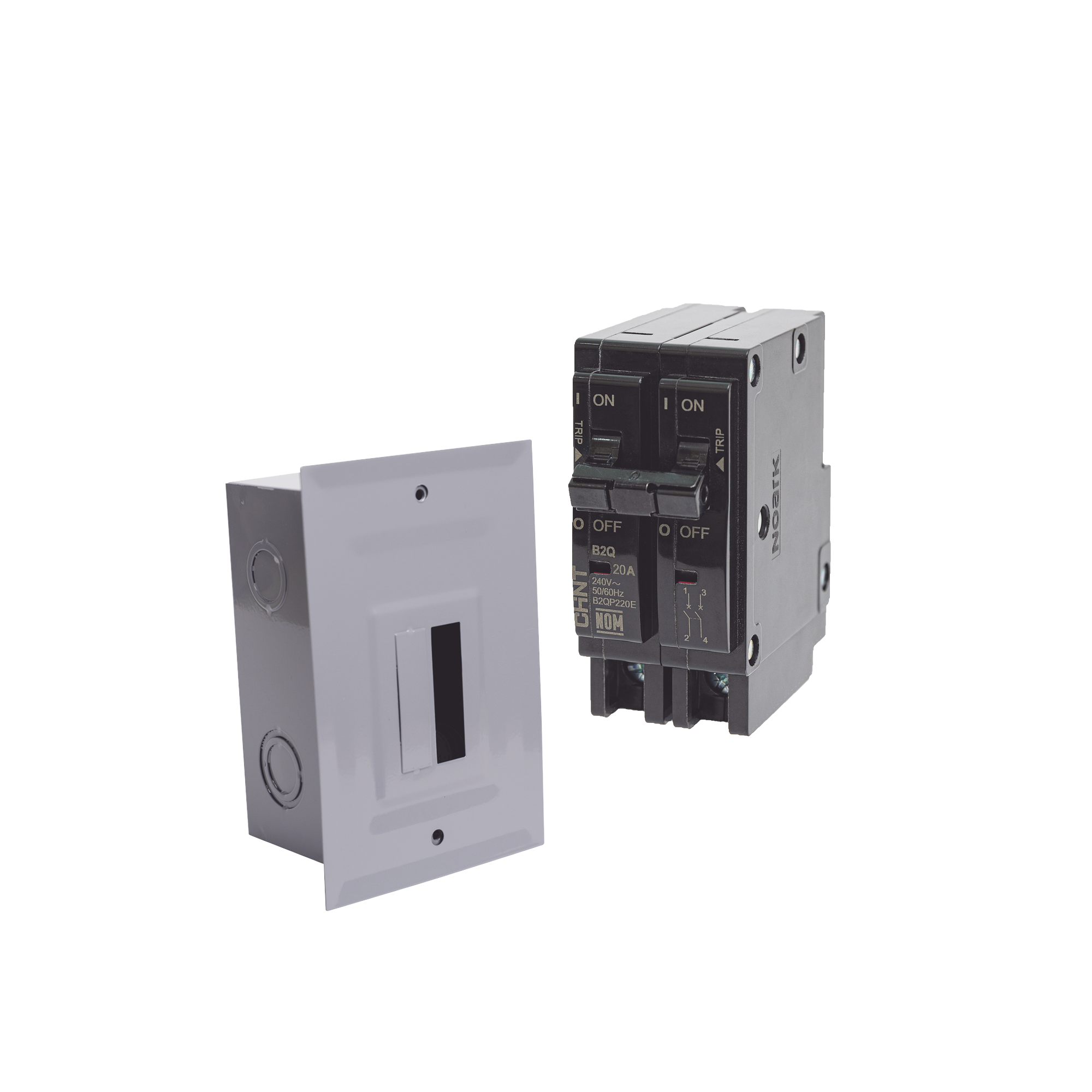 Kit Centro de Carga para empotrar con 1 Interruptor TÃ©rmico de 2 Polos, 30Amp 120/240Vca 10kA.