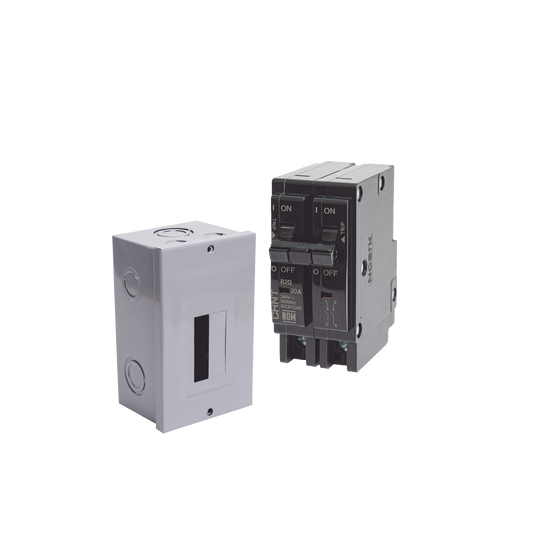 Kit Centro de Carga para sobreponer con 1 Interruptor TÃ©rmico de 2 Polos, 30Amp 120/240Vca 10kA.