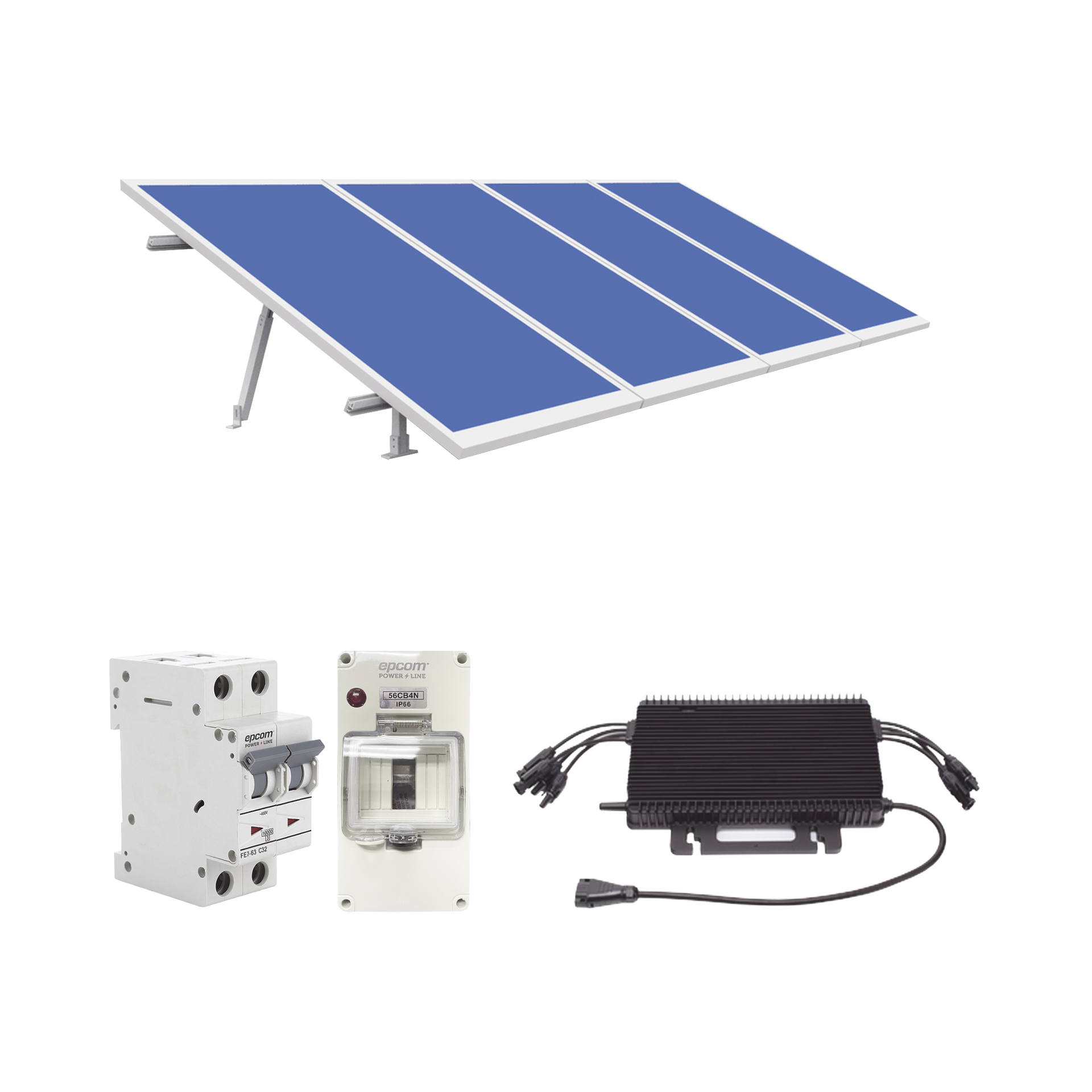 Kit Solar para InterconexiÃ³n de 1.8KW de Potencia Pico 220Vca con Microinversor y 4 MÃ³dulos de 450 W (Incluye Montaje y Protecciones).