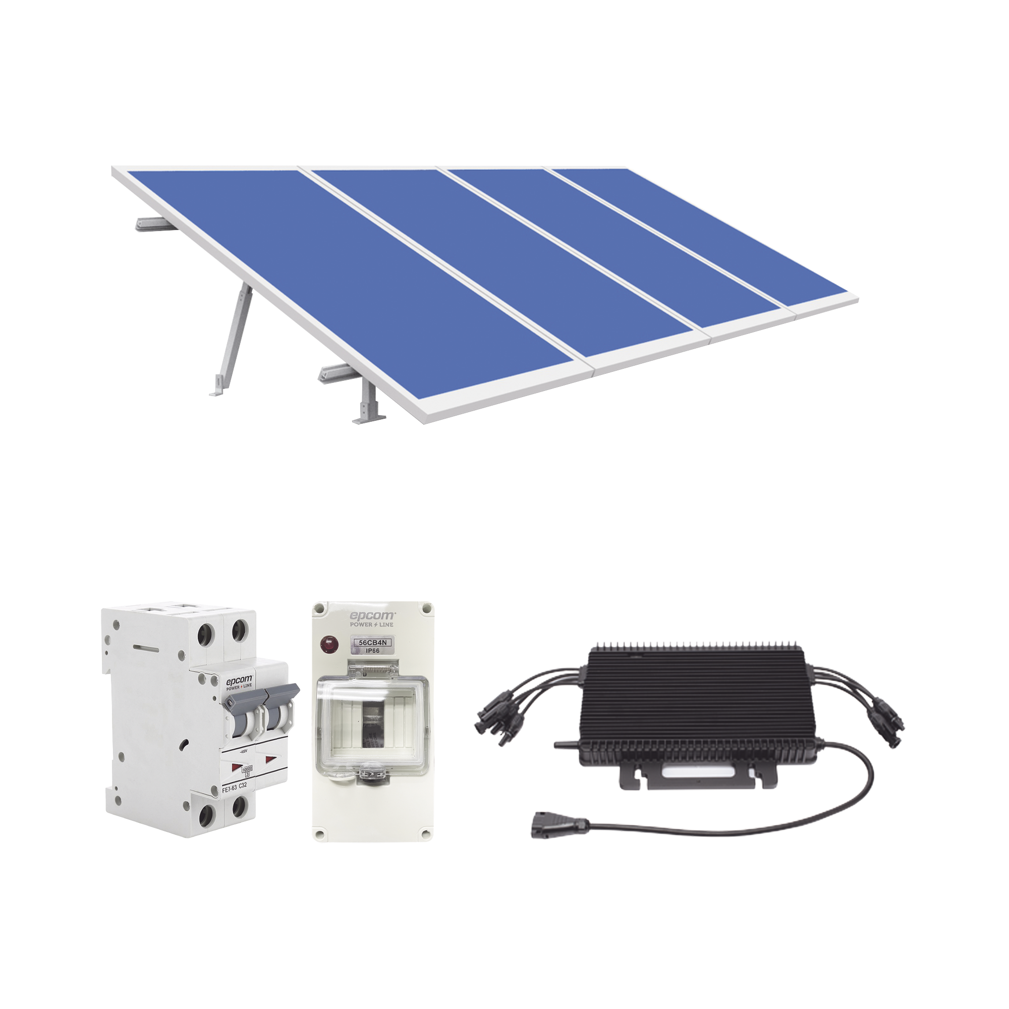 Kit Solar para InterconexiÃ³n de 1.8KW de Potencia Pico 220Vca con Microinversor y 4 MÃ³dulos de 450 W (Incluye Montaje y Protecciones).
