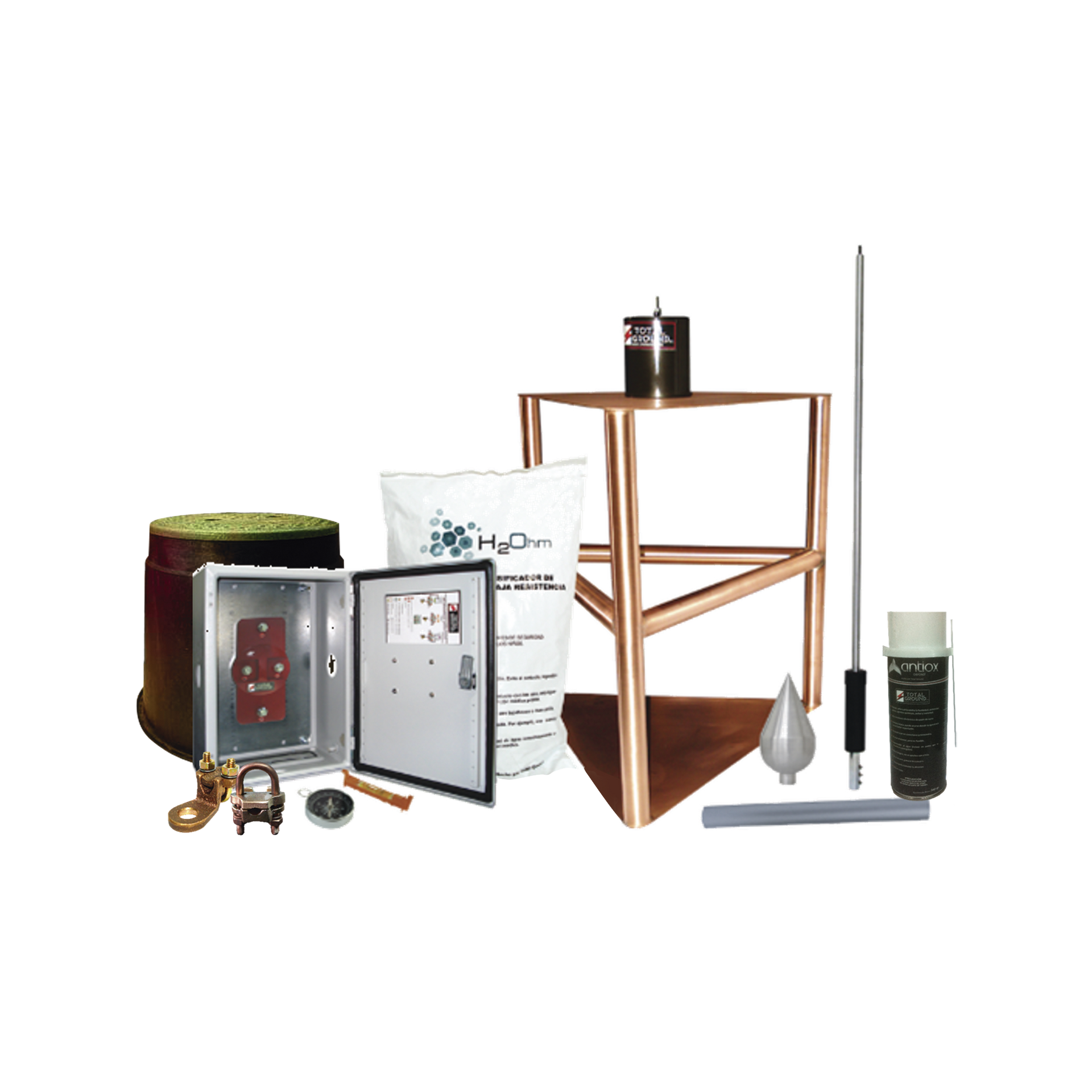 Kit Pararrayo con Accesorios de InstalaciÃ³n en Torre para ProtecciÃ³n de 200 m de DiÃ¡metro.