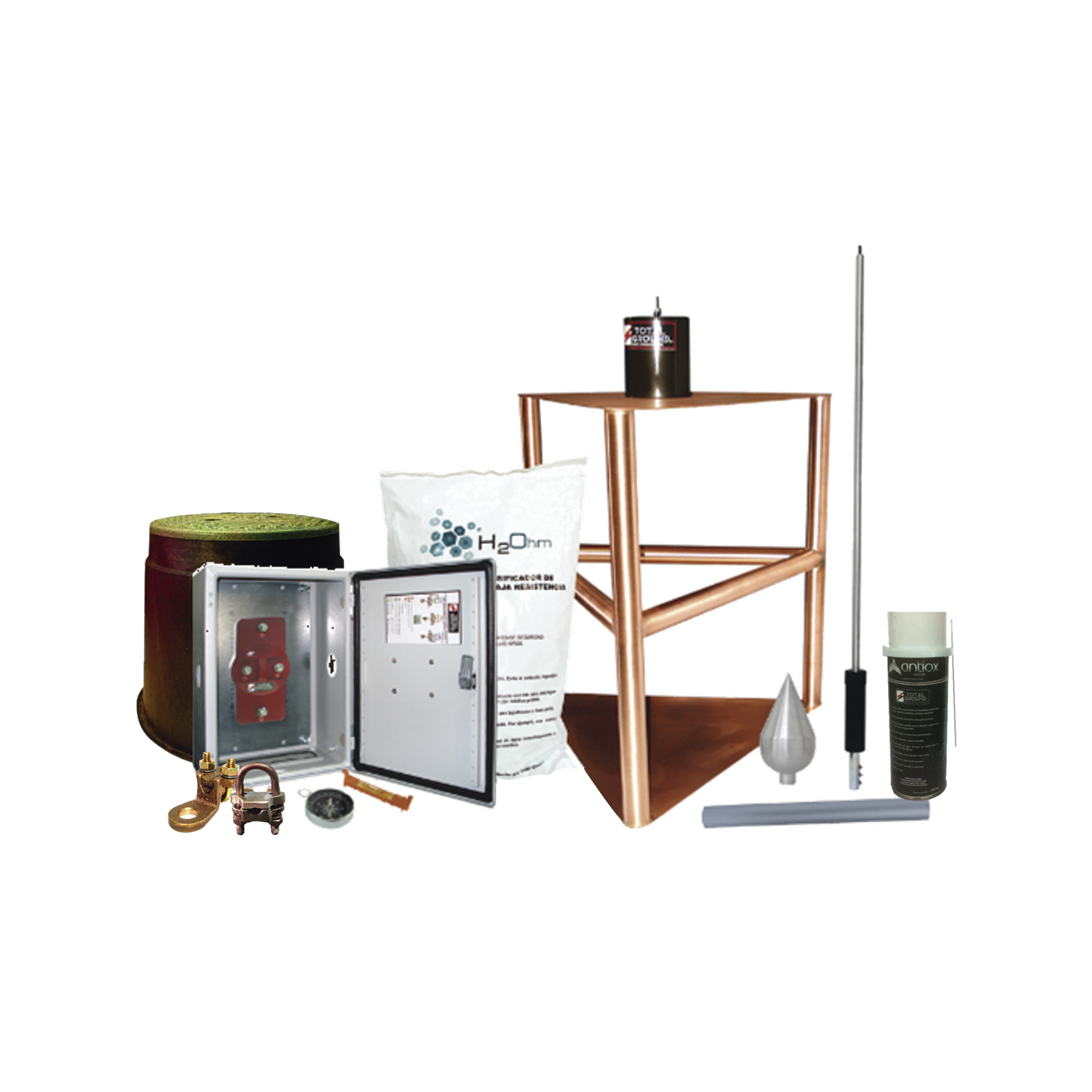 Kit Pararrayo con Accesorios de InstalaciÃ³n en Torre para ProtecciÃ³n de 200 m de DiÃ¡metro.