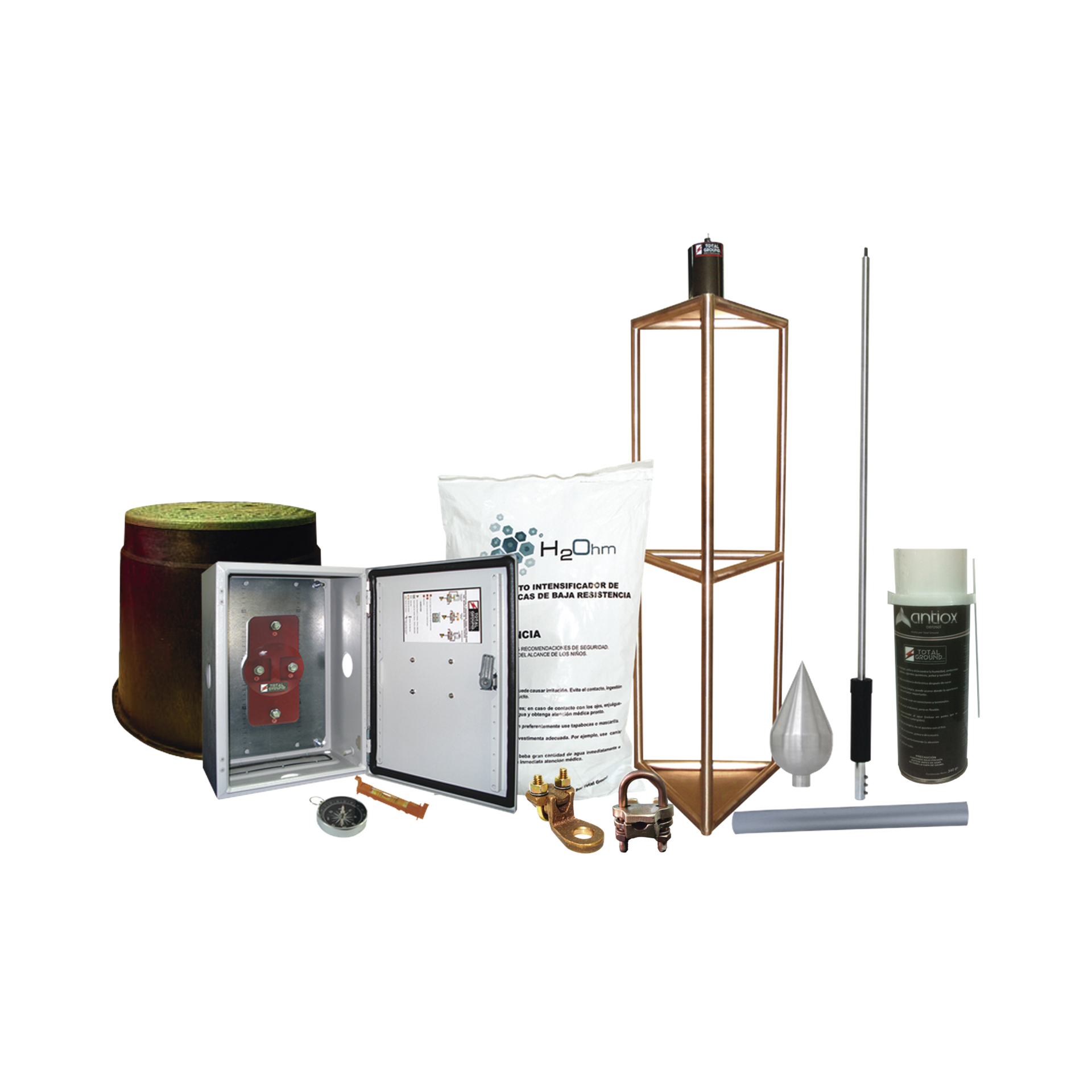 Kit Pararrayo con Accesorios de InstalaciÃ³n en Torre para ProtecciÃ³n de 300 m de DiÃ¡metro.e