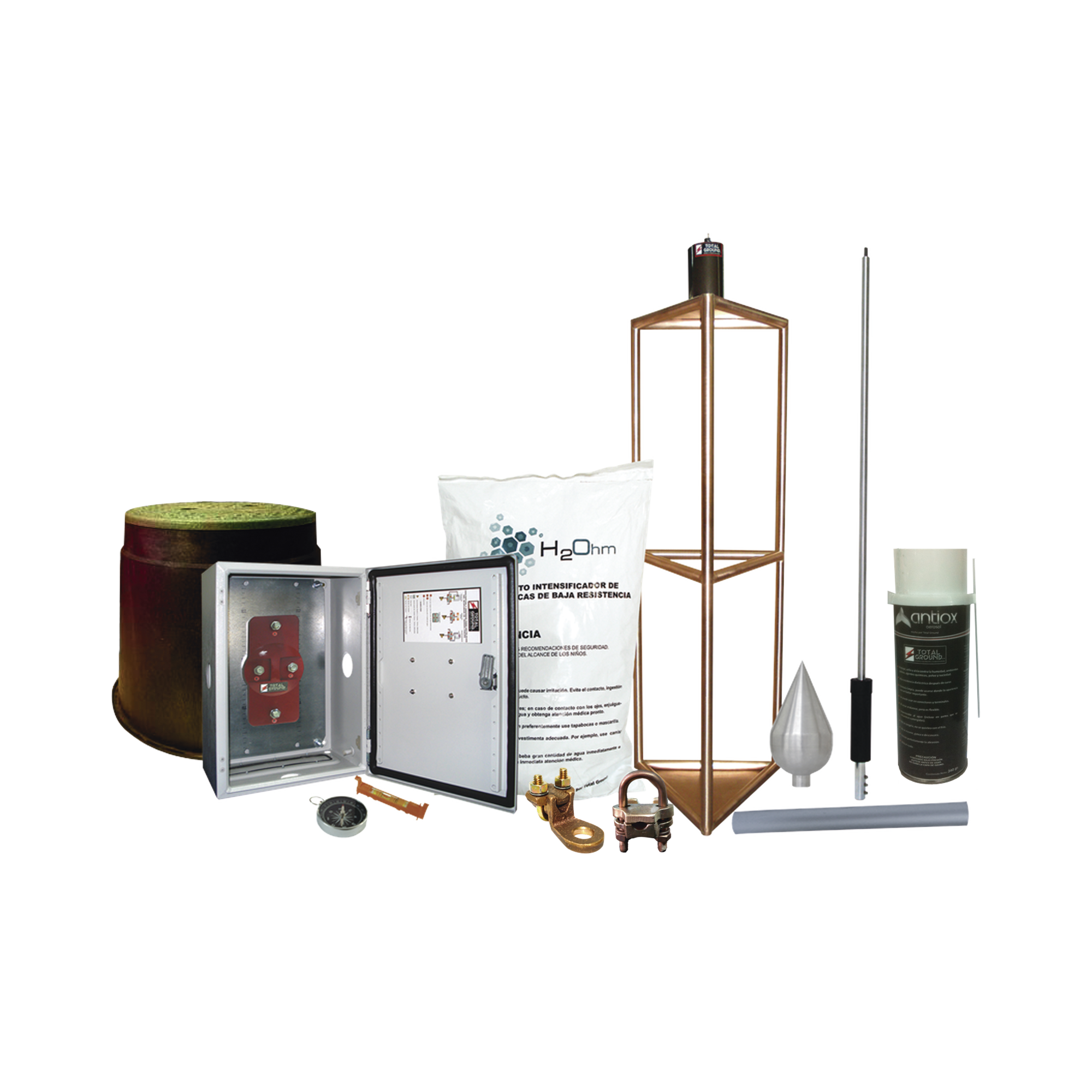 Kit Pararrayo con Accesorios de InstalaciÃ³n en Torre para ProtecciÃ³n de 300 m de DiÃ¡metro.e