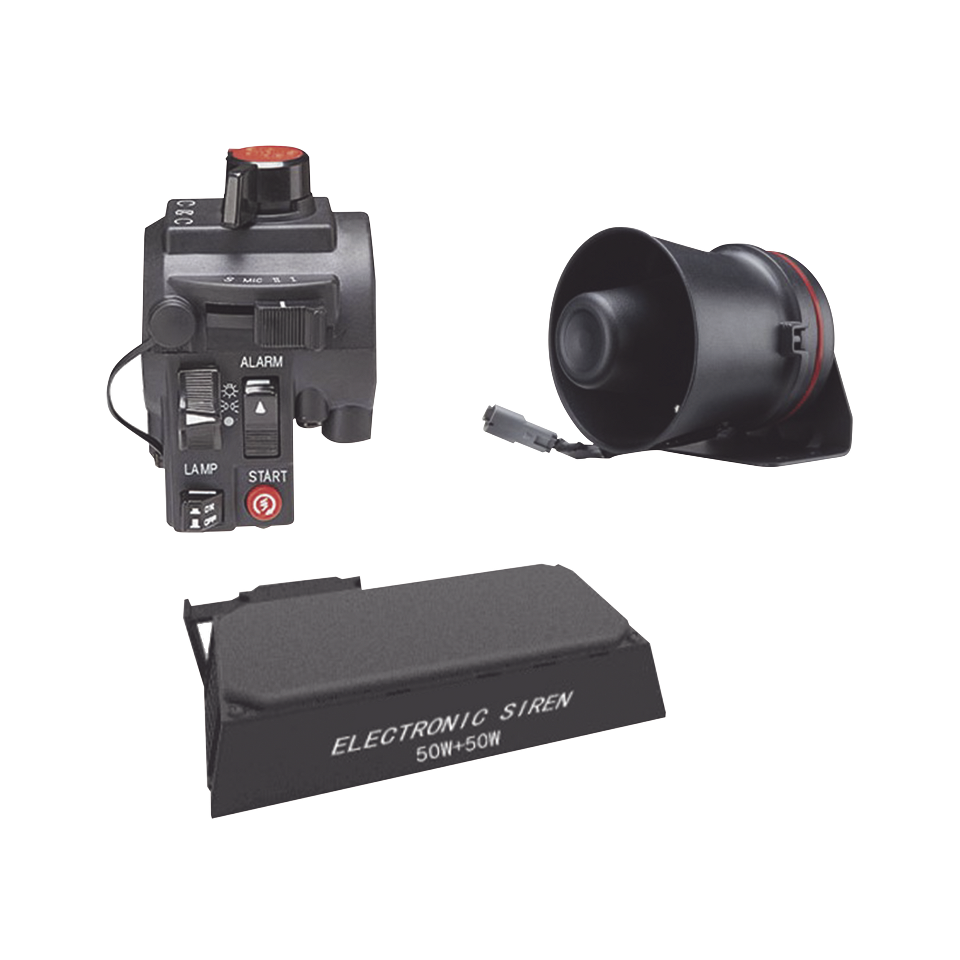 Kit para motocicleta EPCOM INDUSTRIAL, sirena/bocina de 100 Watt y controlador