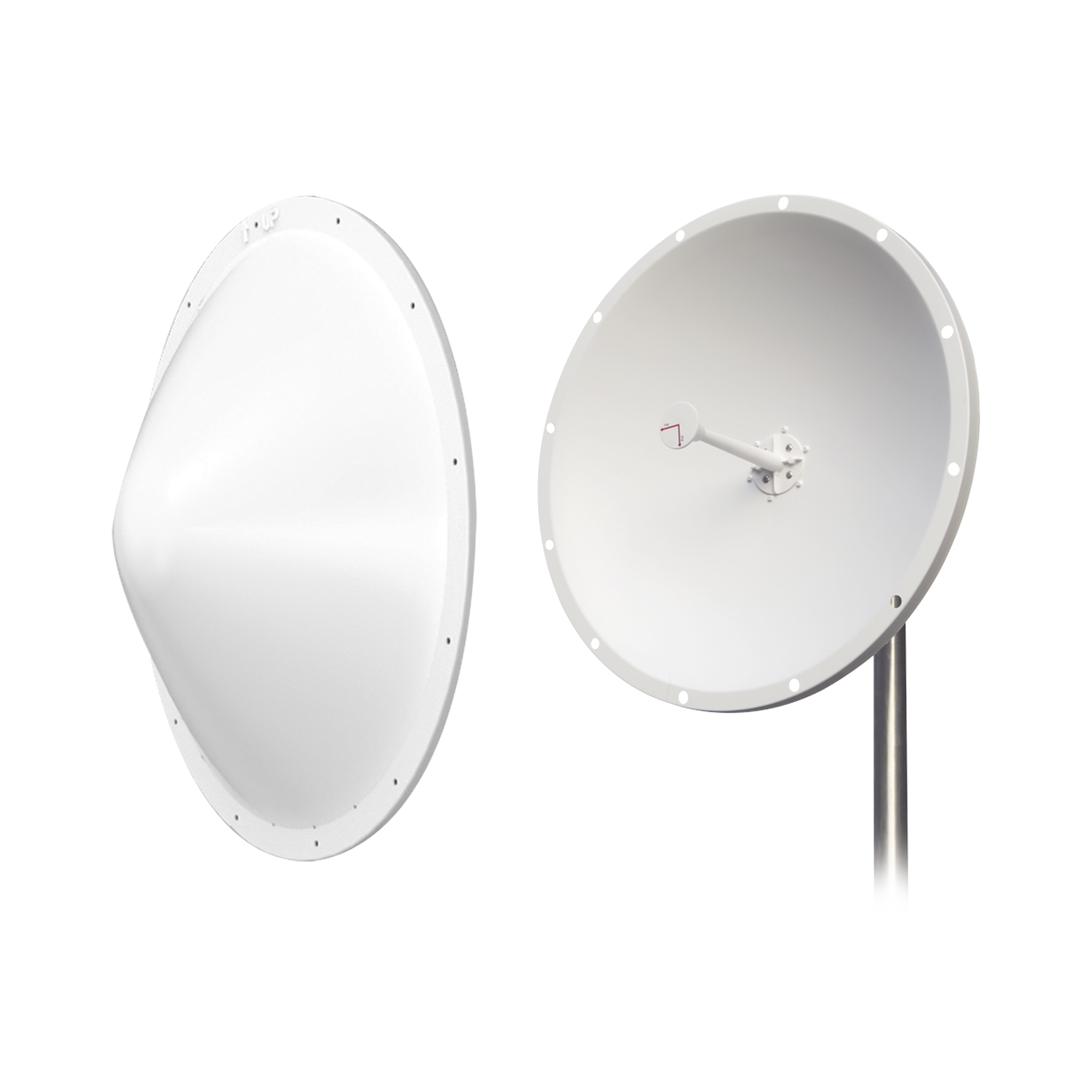 Kit de Antena y radomo, ganancia de  28 dBi, rango de frecuencia extendida (4.9 a 6.5 GHz), conectores N-Macho, incluye jumper, distancia de hasta 15 km