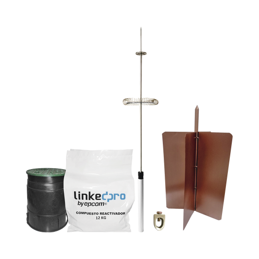 Kit pararrayo LinkedPro bÃ¡sico. Ideal para la protecciÃ³n de mÃ¡stiles y postes.
