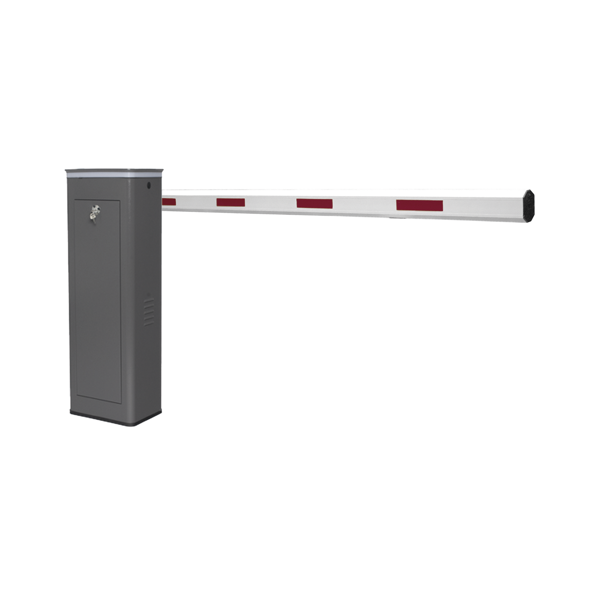 Kit de Barrera Vehicular Derecha y Brazo de 3 Metros / Finales de Carrera Ajustables por ProgramaciÃ³n / Movimiento Fluido / DiseÃ±o Elegante Color Gris / Con Corona Led Semaforizada