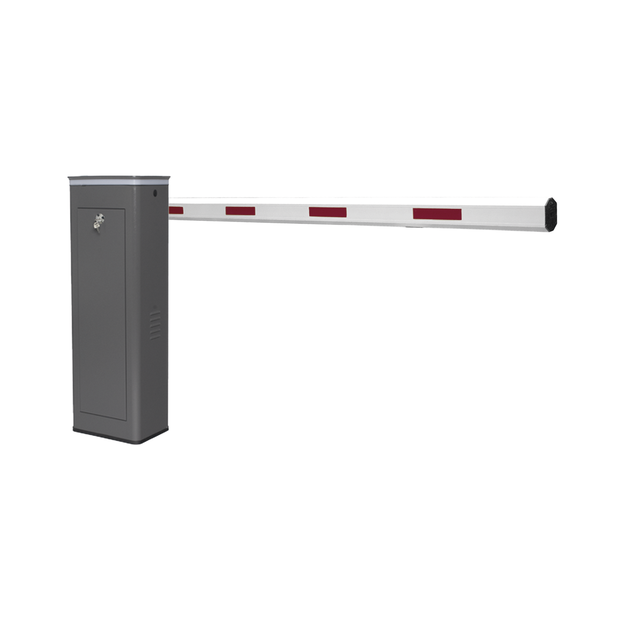 Kit de Barrera Vehicular Derecha y Brazo de 3 Metros / Finales de Carrera Ajustables por ProgramaciÃ³n / Movimiento Fluido / DiseÃ±o Elegante Color Gris / Con Corona Led Semaforizada