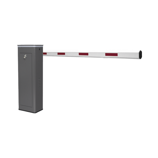 Kit de Barrera Vehicular Derecha y Brazo de 3 Metros / Finales de Carrera Ajustables por ProgramaciÃ³n / Movimiento Fluido / DiseÃ±o Elegante Color Gris / Con Corona Led Semaforizada