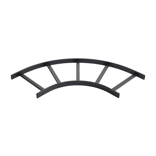 Accesorio de Escalerilla SecciÃ³n Horizontal de 90Âº, 12 in de Ancho, de Acero, Color Negro