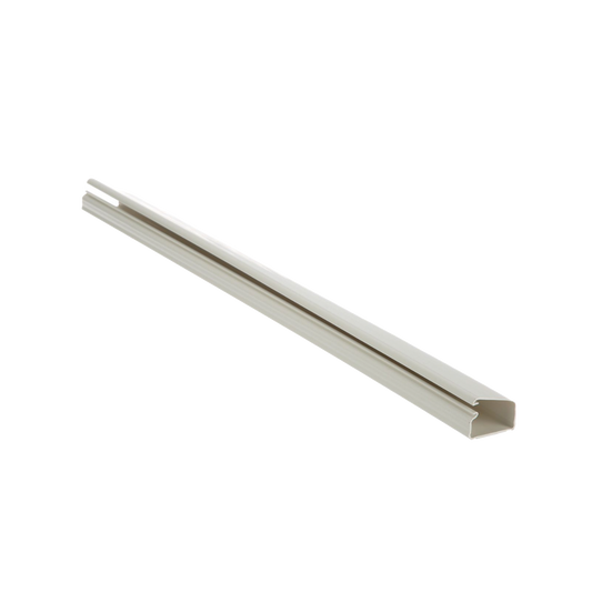 Canaleta LD10 de PVC rÃ­gido, con cinta adhesiva para instalaciÃ³n sin herramientas, de 38.4 x 24 x 3048 mm, Color Blanco Mate