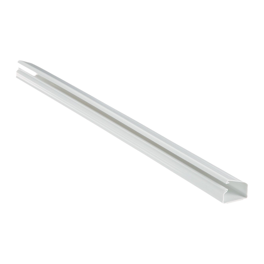 Canaleta LD10 de PVC rÃ­gido, con cinta adhesiva para instalaciÃ³n sin herramientas, de 38.4 x 24 x 1828.8 mm, Color Blanco