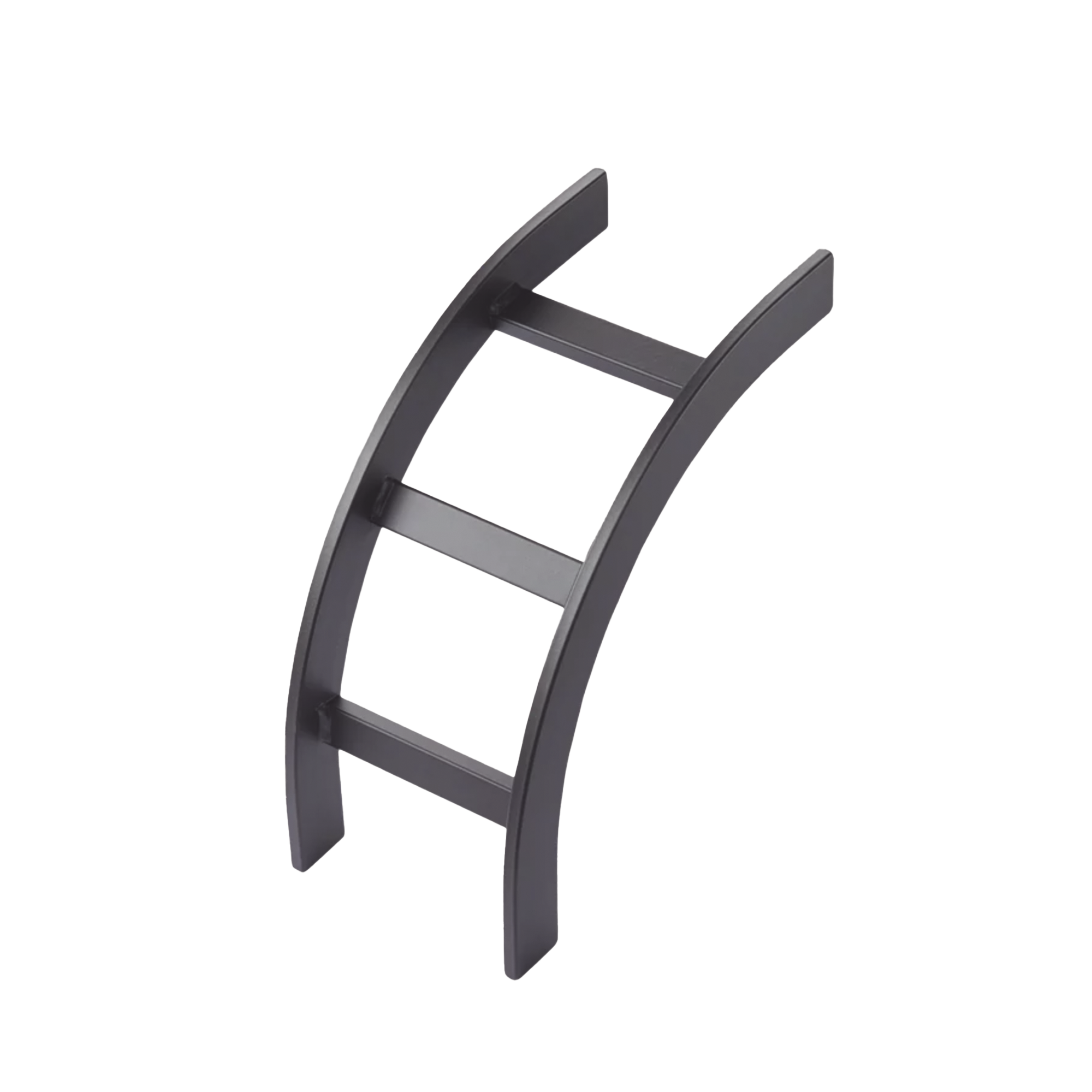 Accesorio de Escalerilla Curva Vertical (Bajada) Interior, 12 in de Ancho, de Acero, Color Negro